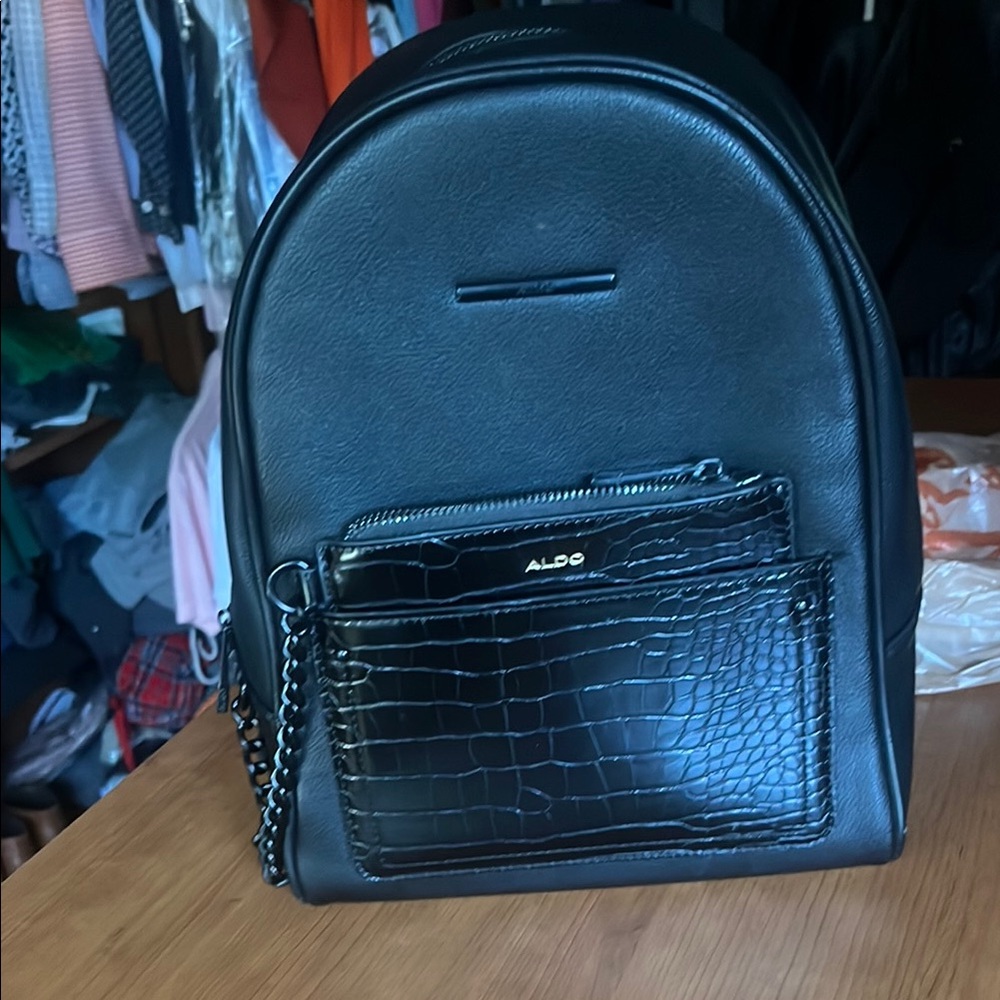 Aldo Black Textured Women's Backpack